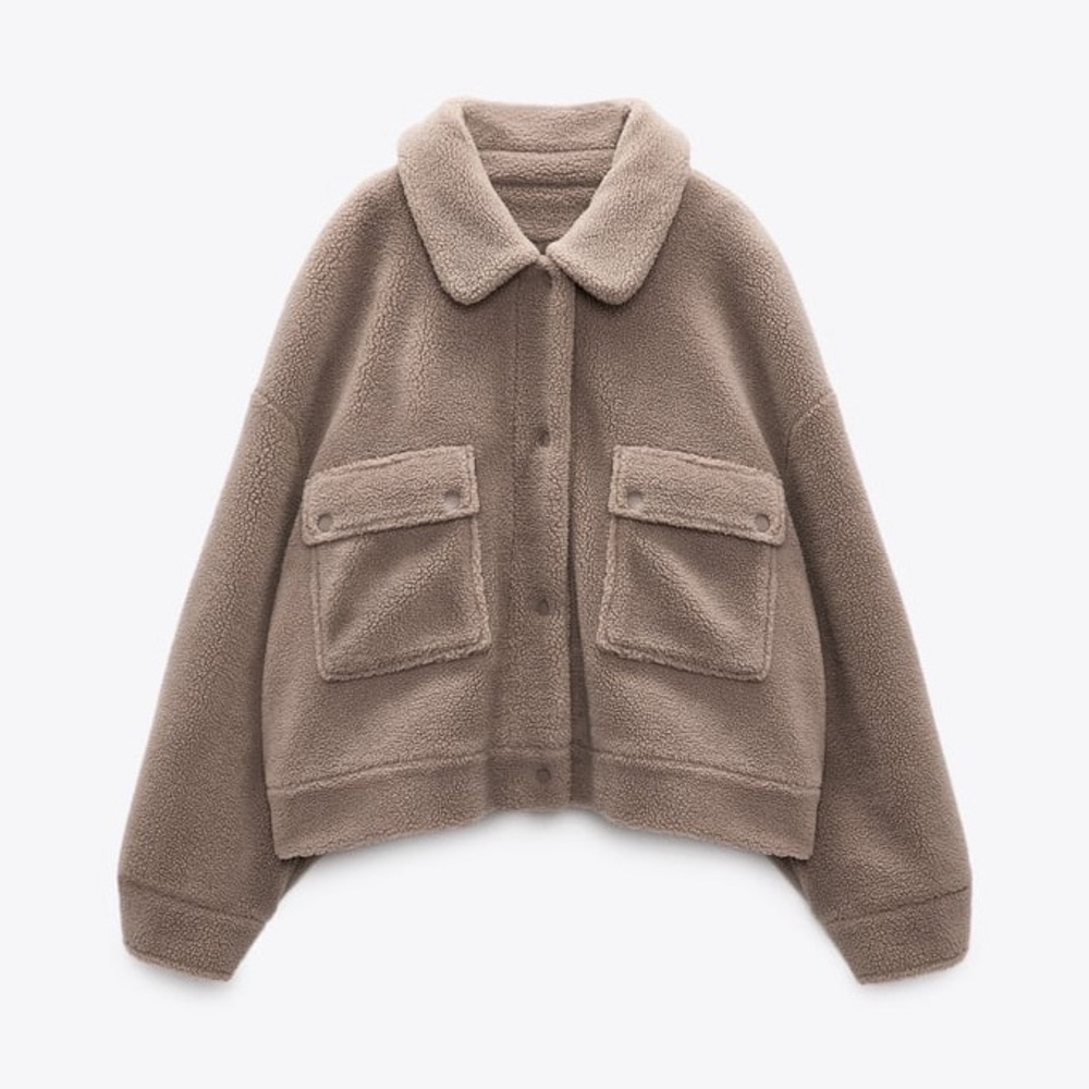 ZARA Sherpa Fleece Teddy Jacket